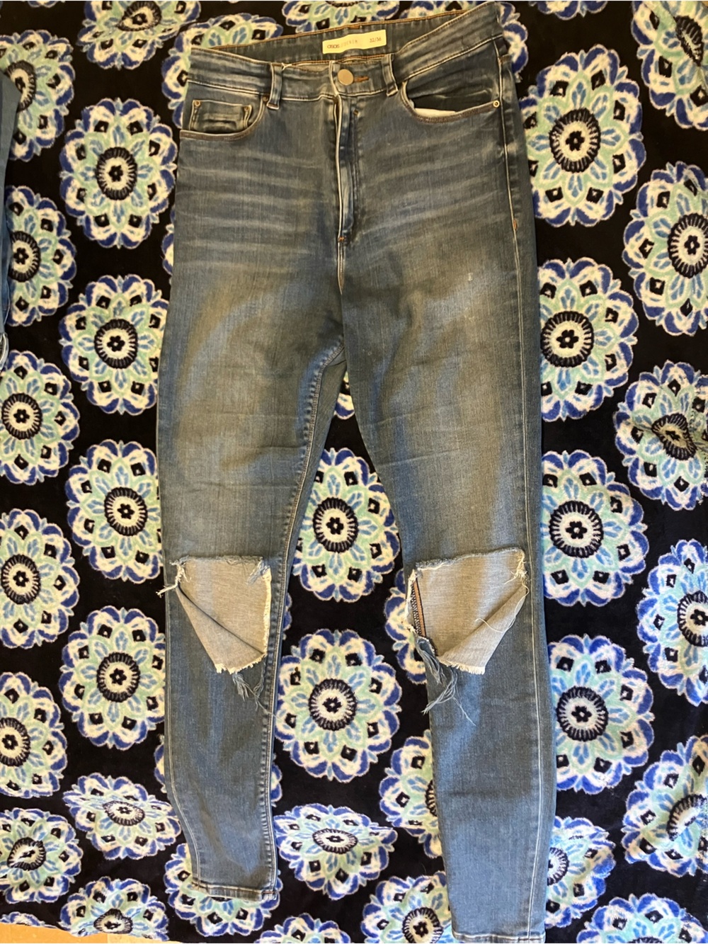 ASOS Light Blue Denim Jeans with Contrast Stitching